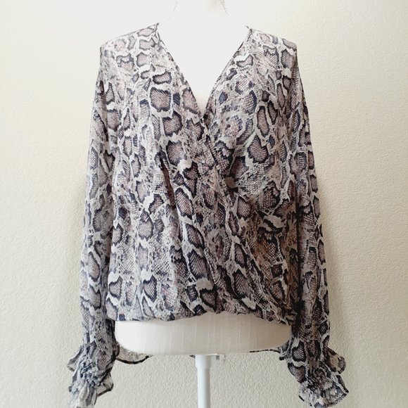 All Saints Faux Wrap Blouse - Picture 1 of 14
